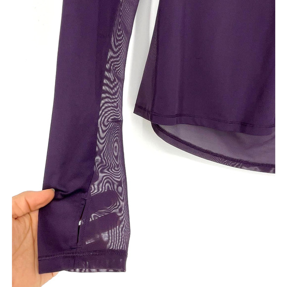 Victoria Sport Purple Active Long Sleeve Mesh Back Top Size S - Picture 6 of 6